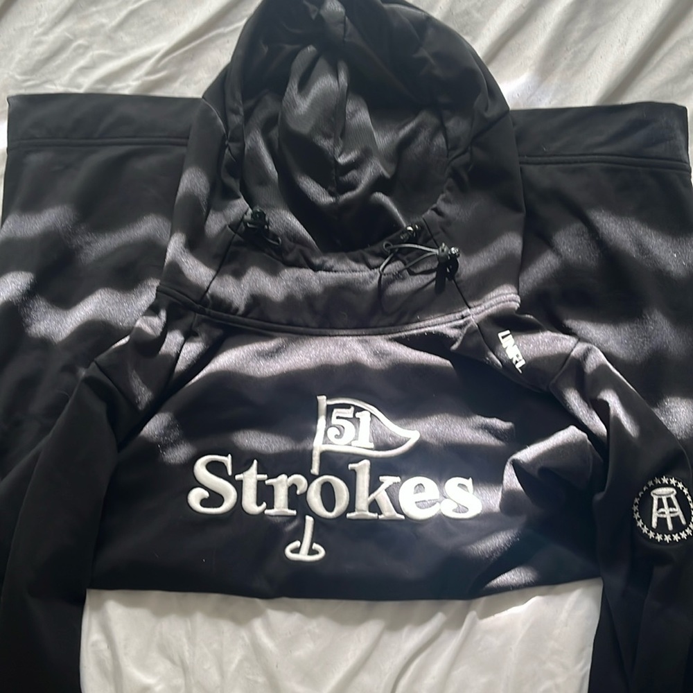 Barstool Golf 51 Strokes UNRL hoodie size large men’s black jacket